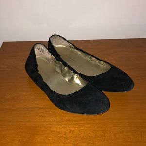 Audrey Brooke Black Suede Flats